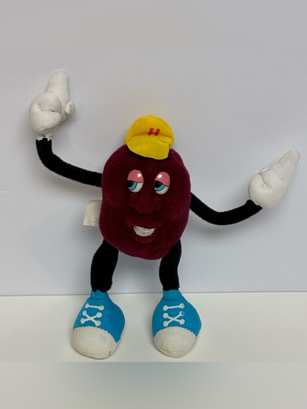 Hardee's Vintage Plush California Raisins 6" 1988 Applause Sunglasses Blue Shoes